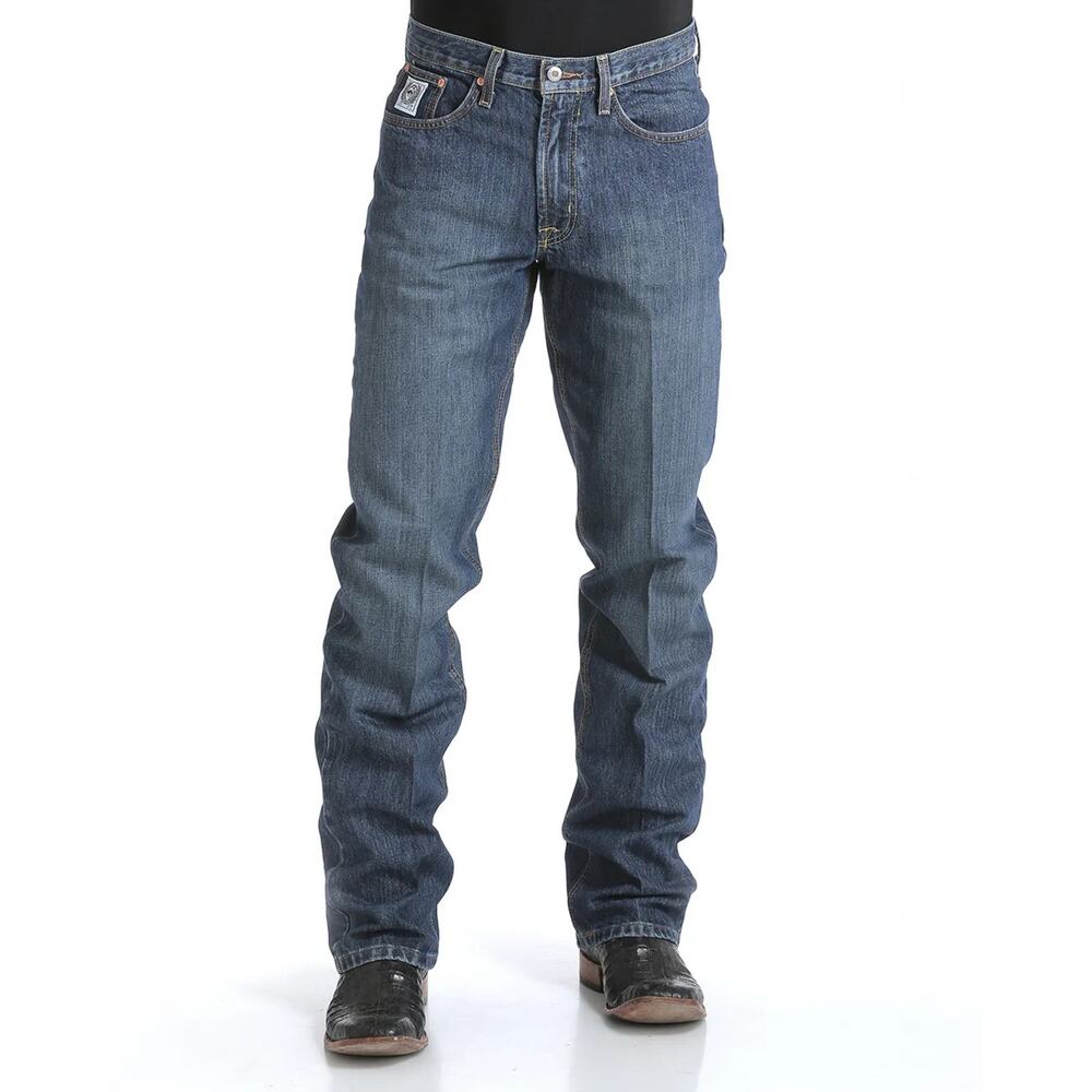 Cinch Men's 42x36 White Label 013 Rigid Jeans Dark Stone Blue Work Durable